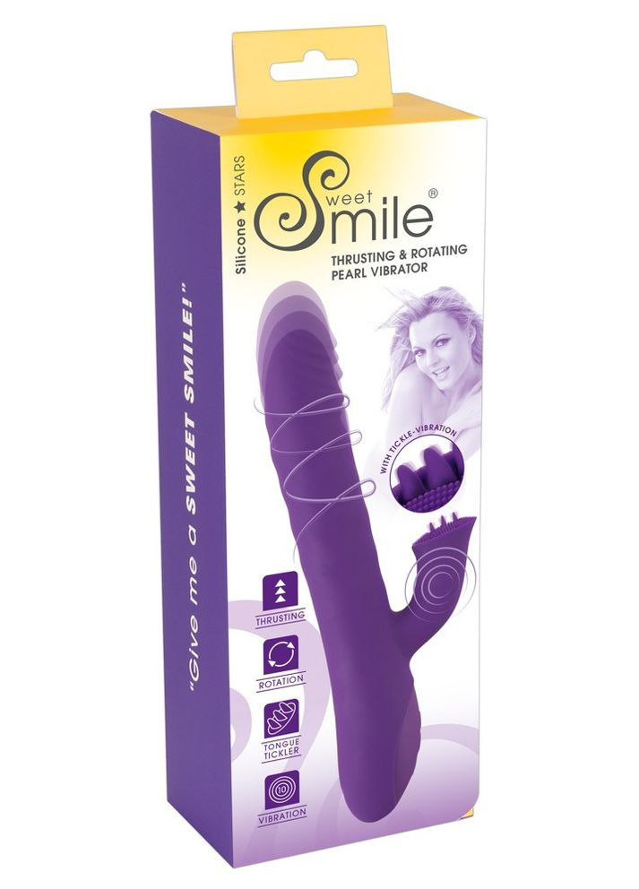 ЛИШЕ У НАС! Вібратор – кролик ФАВОРИТ з ротацією, функцією поступальних рухів Smile (302002077)