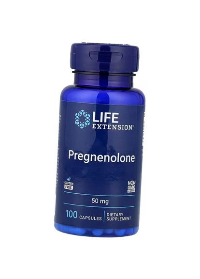 Прегненолон, Прегненолон 50, Продление жизни 100капс, (72346034) Life Extension (360620598)