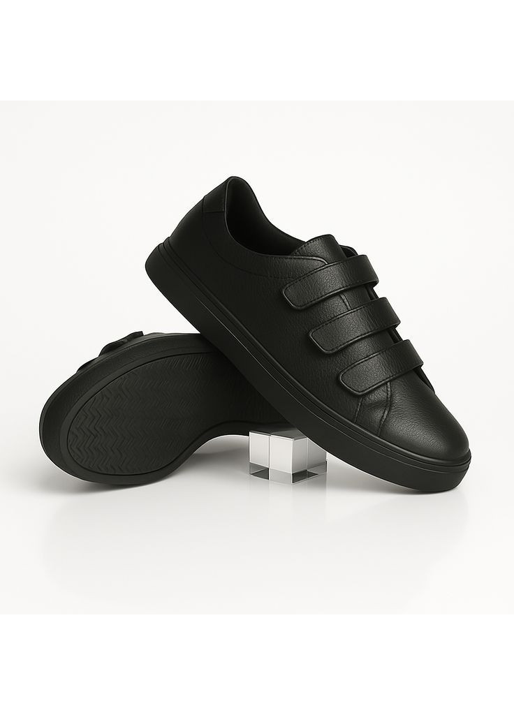 Женские зимние кроссовки Lux 5209 чёрные кожаные с шерстью на липучках Kindzer Lux-5209 чёрные зима (365589657)