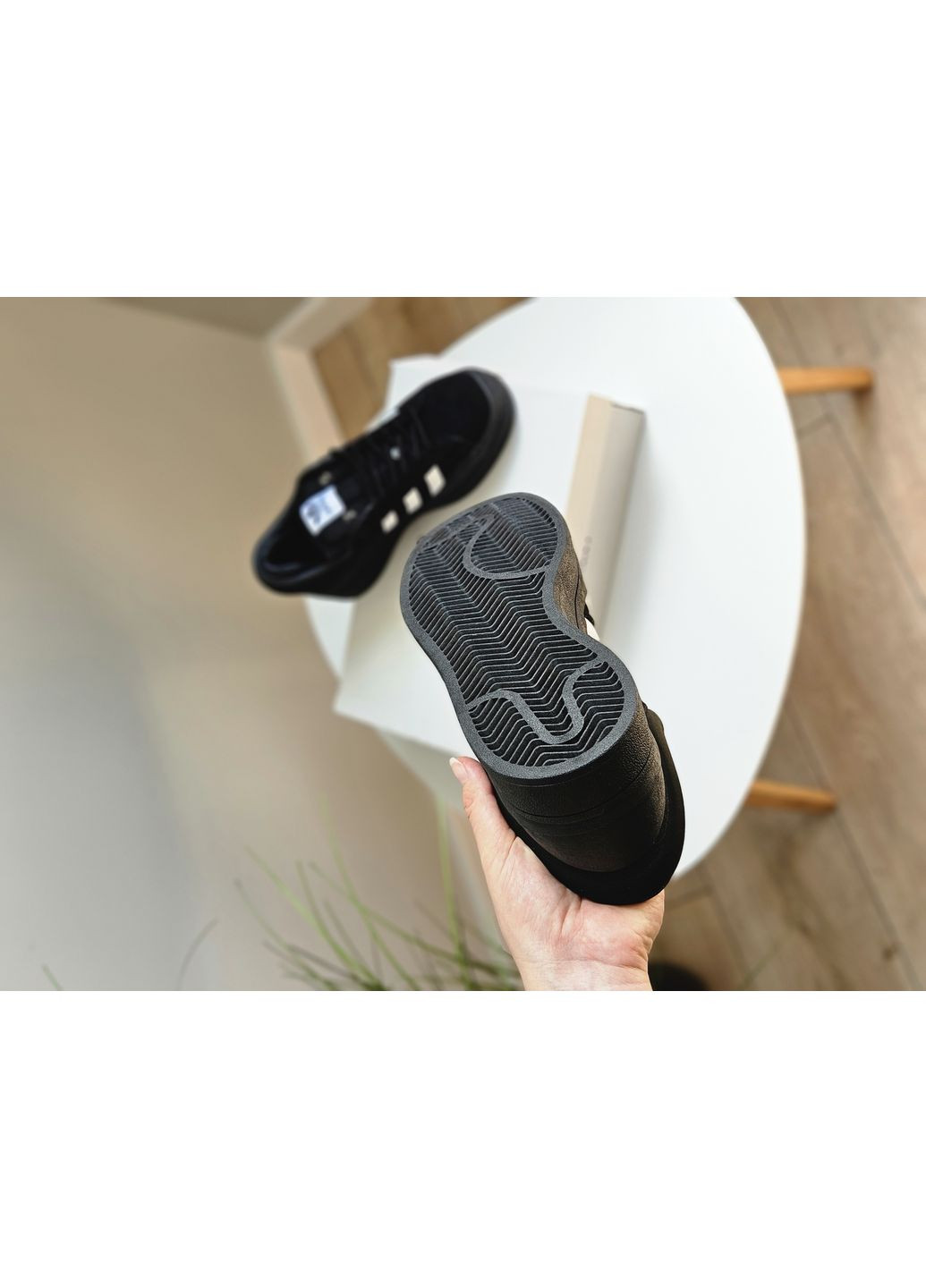 Чорні Осінні кросівки чоловічі і жіночі adidas campus x bad bunny black white | адідас кампус чорні білі No Brand