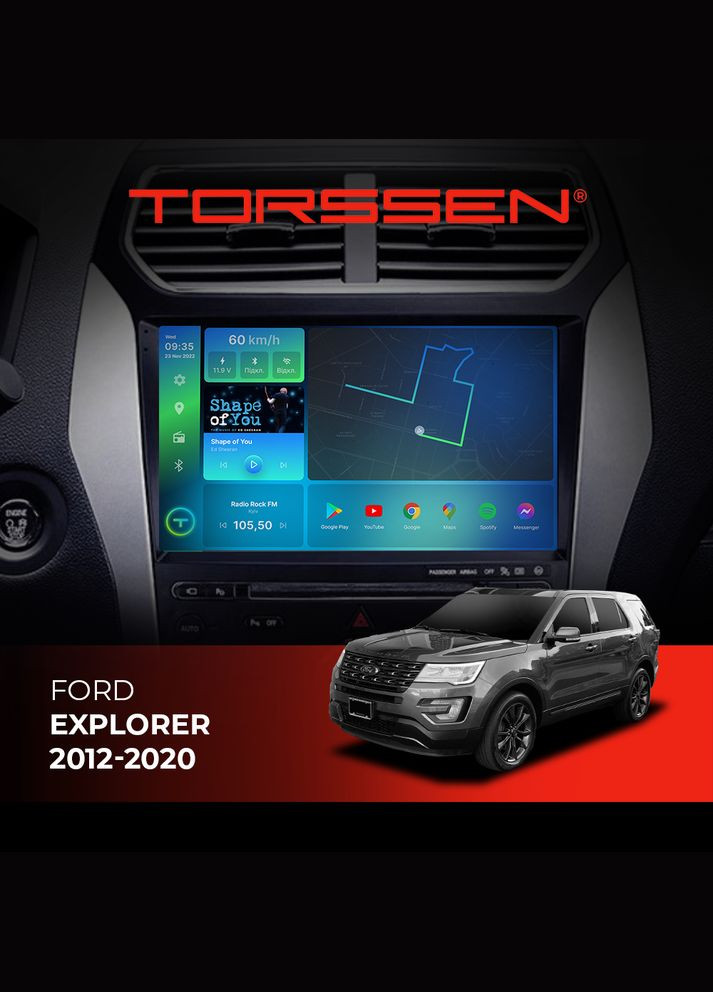 Штатная магнитола Ford Explorer 20122020 FL10 4+64Gb 4G Carplay DSP Torssen (307089989)