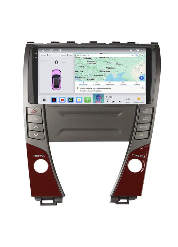Штатная магнитола для Lexus ES V 2006-2009 экран 9" 4/64 QLED CarPlay 4G Wi-Fi GPS 360 Prime 2шт Lesko (336200548)