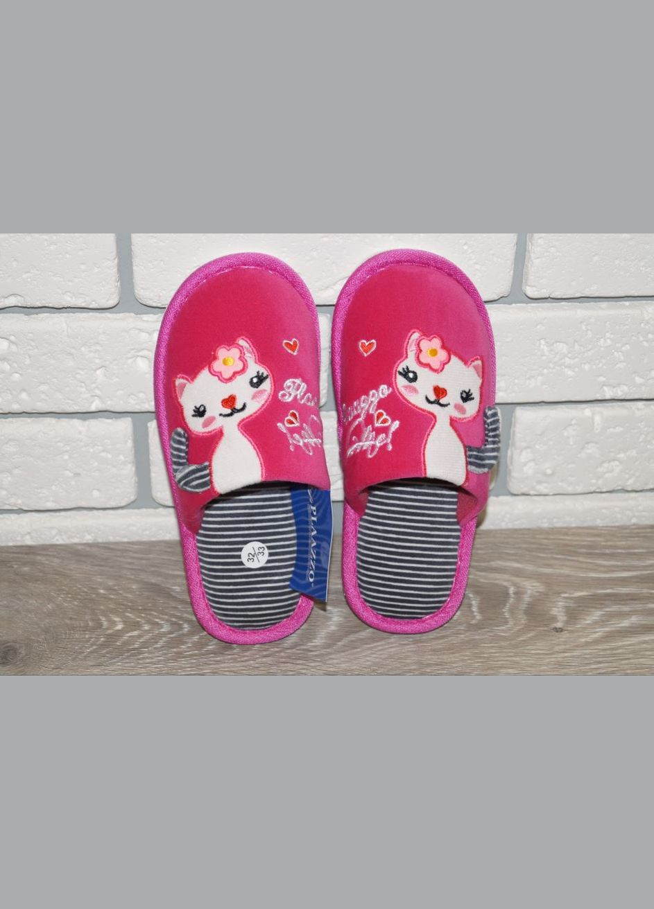 Тапочки для дівчинки з оригінальним дизайном малинові Plaazzo (290982117)