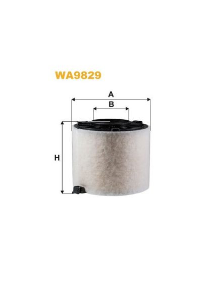 Фільтр повітряний AUDI A4 2.0 TDI (DEUB, DEUC, DEUA, DESA, DETA, CZHA) WA9829-ua WIX Filters (366107325)