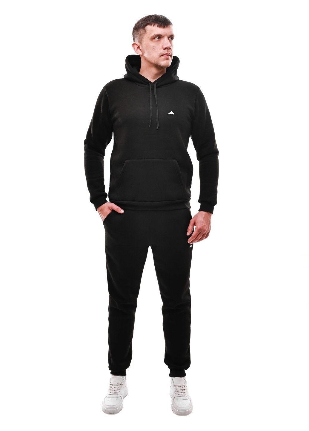 Черный зимний костюм спортивный мужской Анастасія
