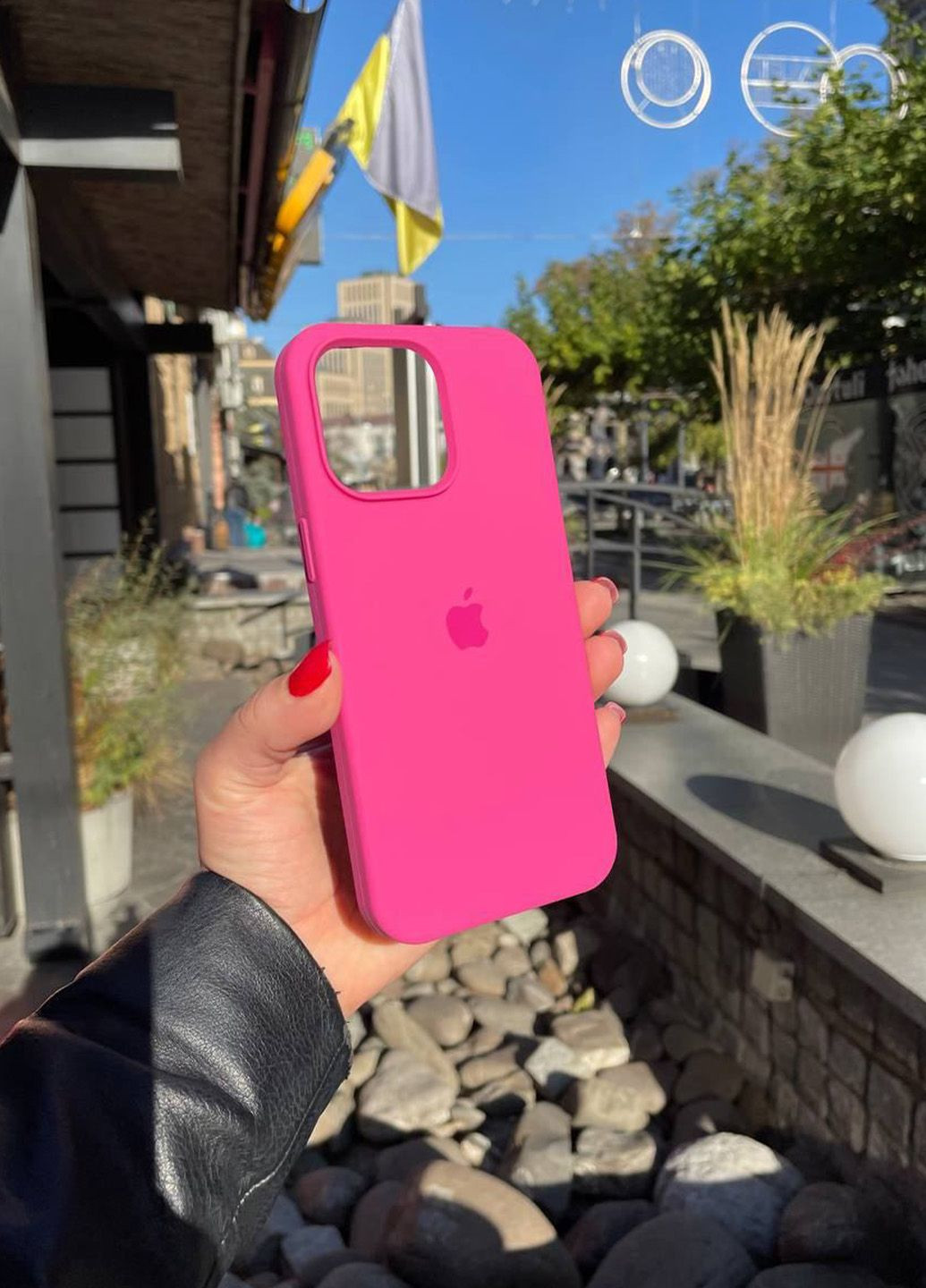 Чохол для iPhone 13 Pro Max Silicone Case силікон кейс рожевий Dragon Fruit No Brand (286330975)