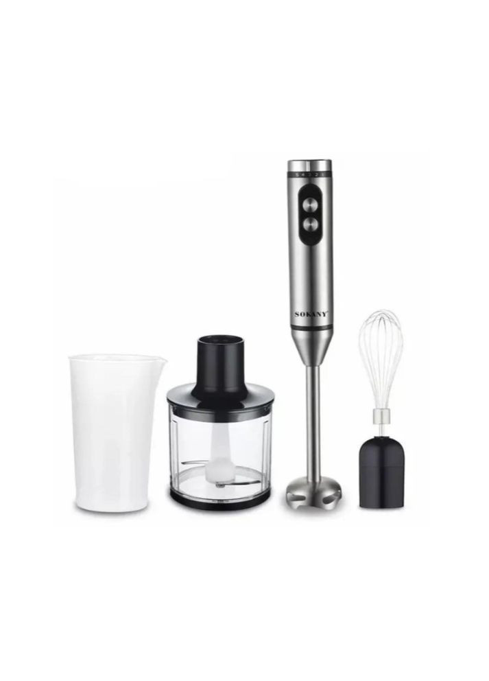 Занурювальний блендер SK-02011 нержавіюча сталь ергономічний дизайн 800 Вт Sokany (362666635)