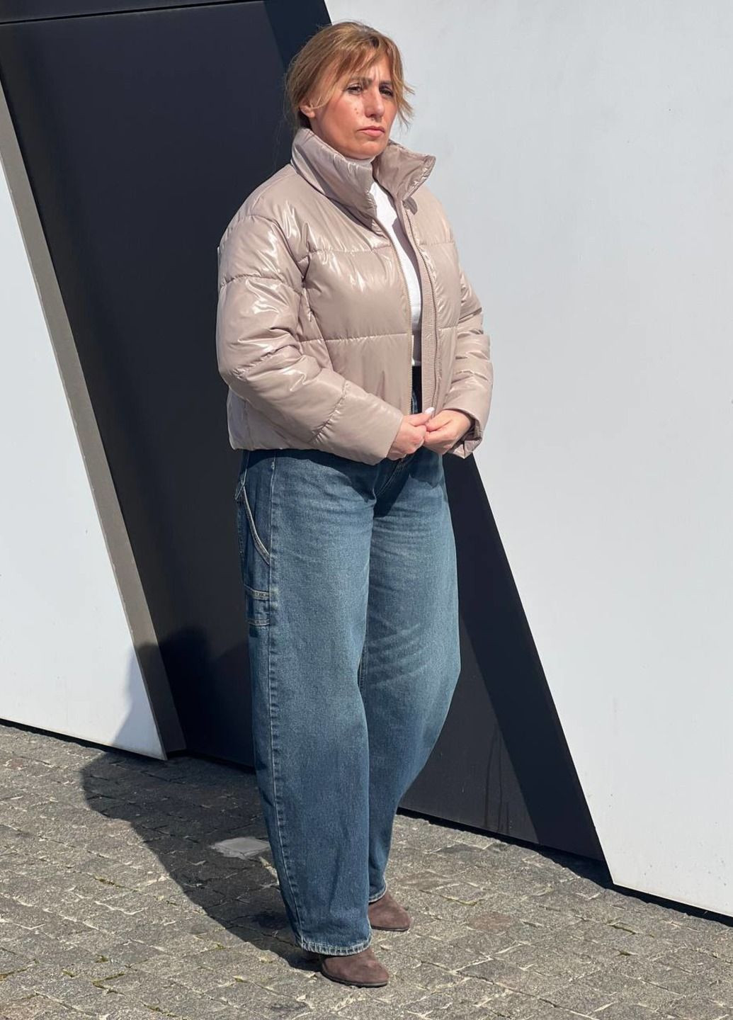 Світло-бежева демісезонна куртка KTL&Kattaleya