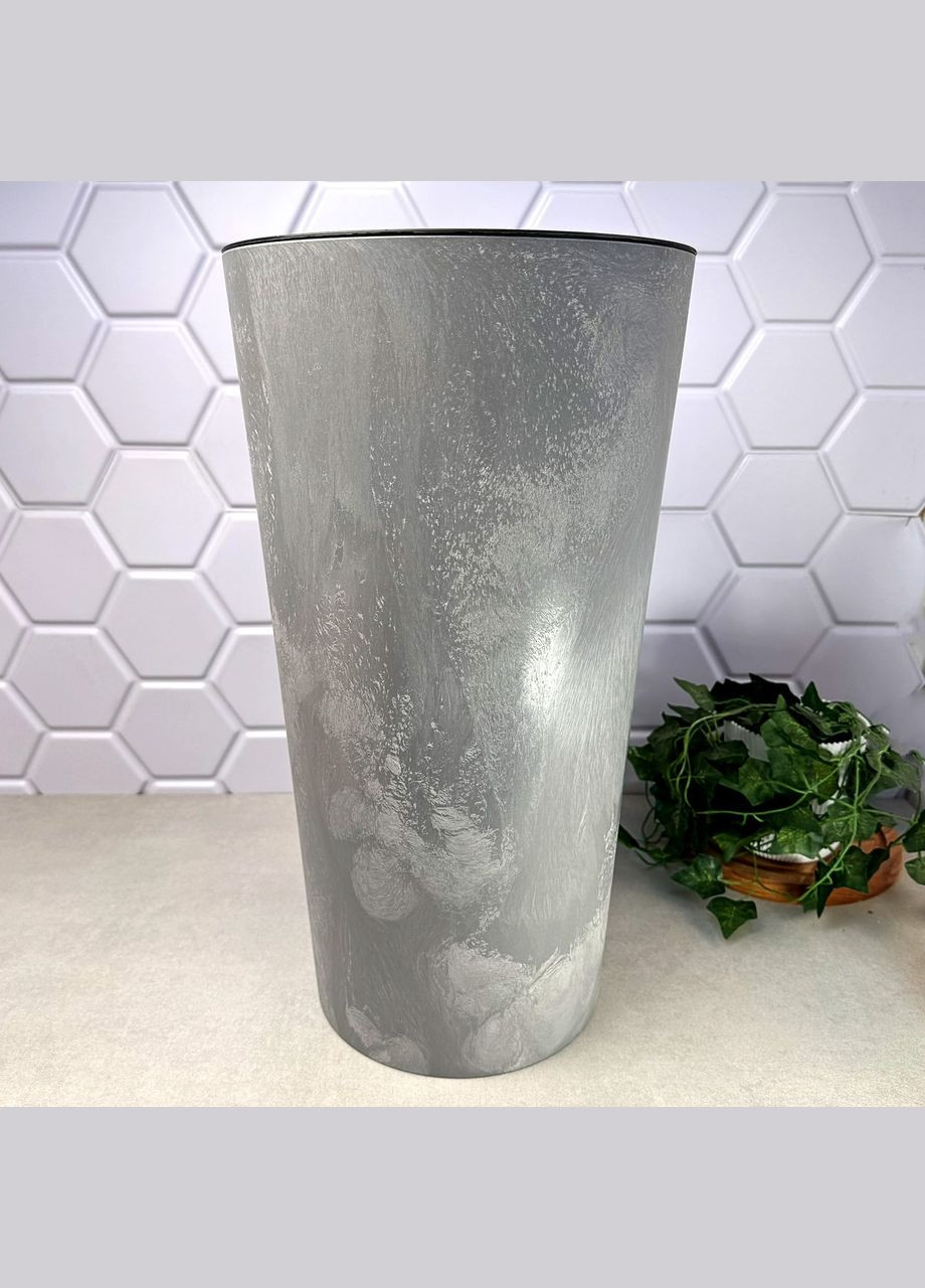 Высокий двойной горшок Лилия 25 см Бетон Lamela (329187438)