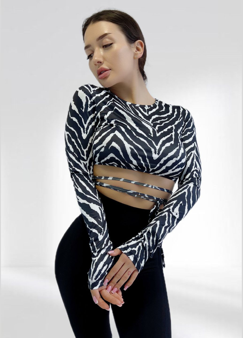 Костюм для фитнеса женский лосины пуш ап и топ LILAFIT (283295302)