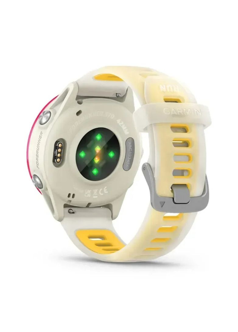 Смарт-годинник Forerunner 570 42mm Raspberry with Mango/Translucent Bone with Silver Buckle (010-02970-42) Garmin (362474854)