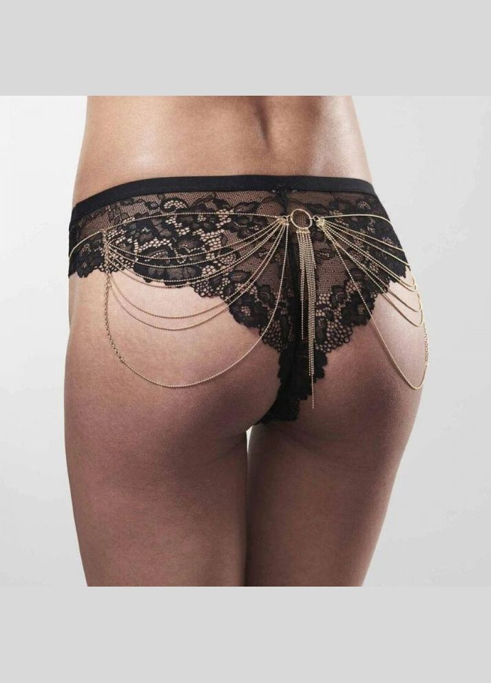 Золотистий демісезонний ланцюжок трусики або ліф indiscrets magnifique waist chain - gold, прикраса на тіло Bijoux