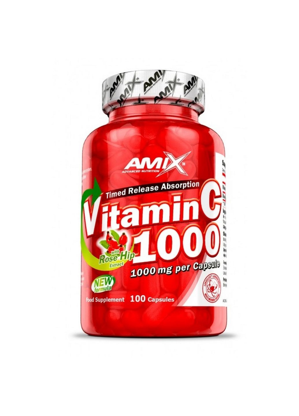 Витамины и минералы Vitamin C 1000 mg, 100 капсул Amix Nutrition (294927895)