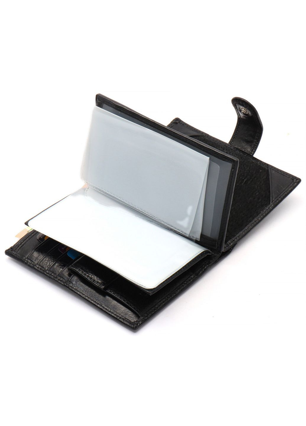 Черное мужское портмоне из натуральной кожи с отделением под автодокументы MC-2090H-1 Marco Coverna (346532890)