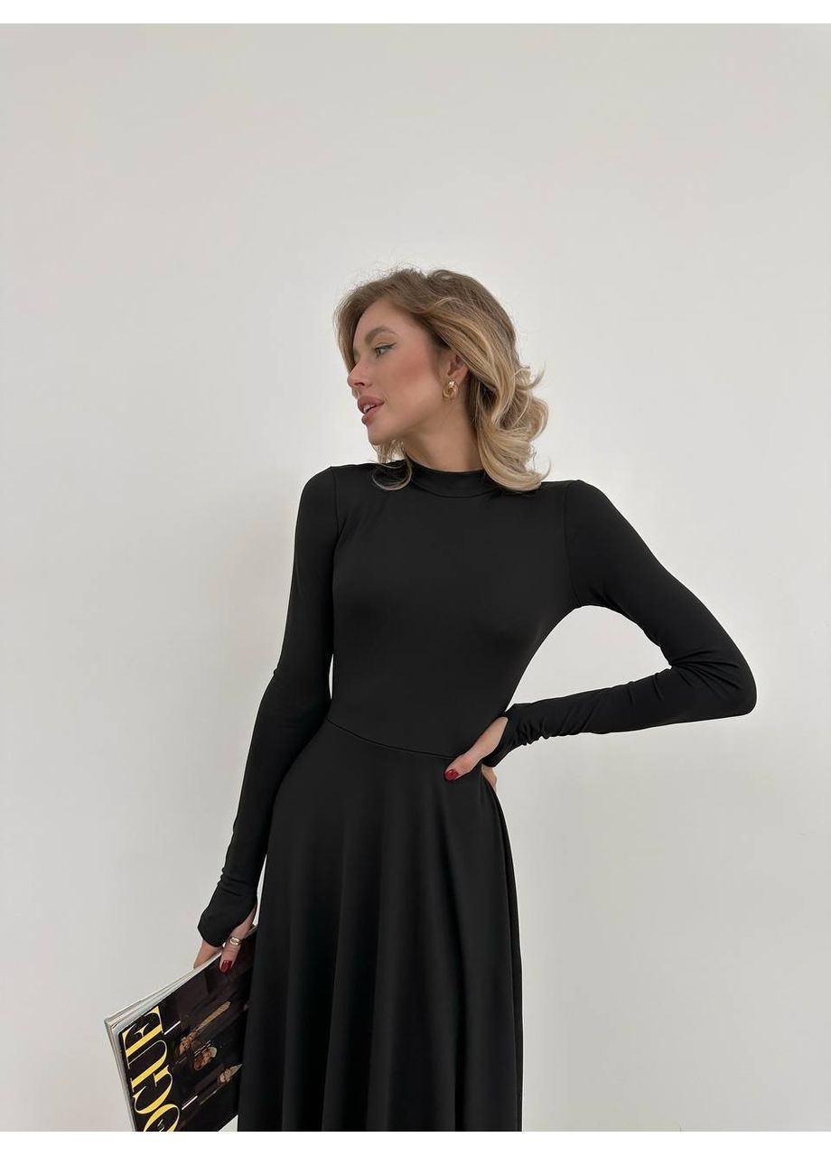 Чорна елегантна сукня, колір чорний Fashion