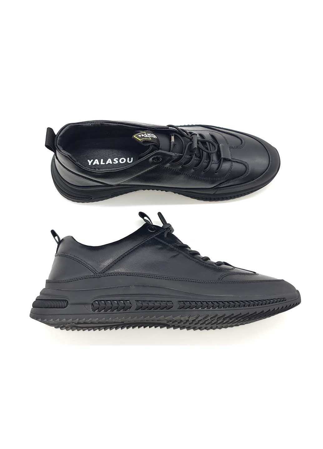 Черные чоловічі туфлі чорні шкіряні ya-11-6 27 см (р) Yalasou