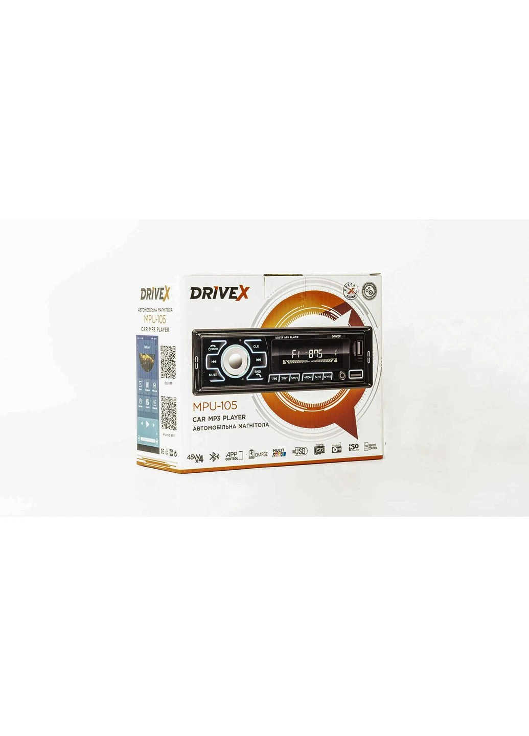 Автомагнітола 1-Din MPU-105 4х45Вт BT APP DriveX (395858065)
