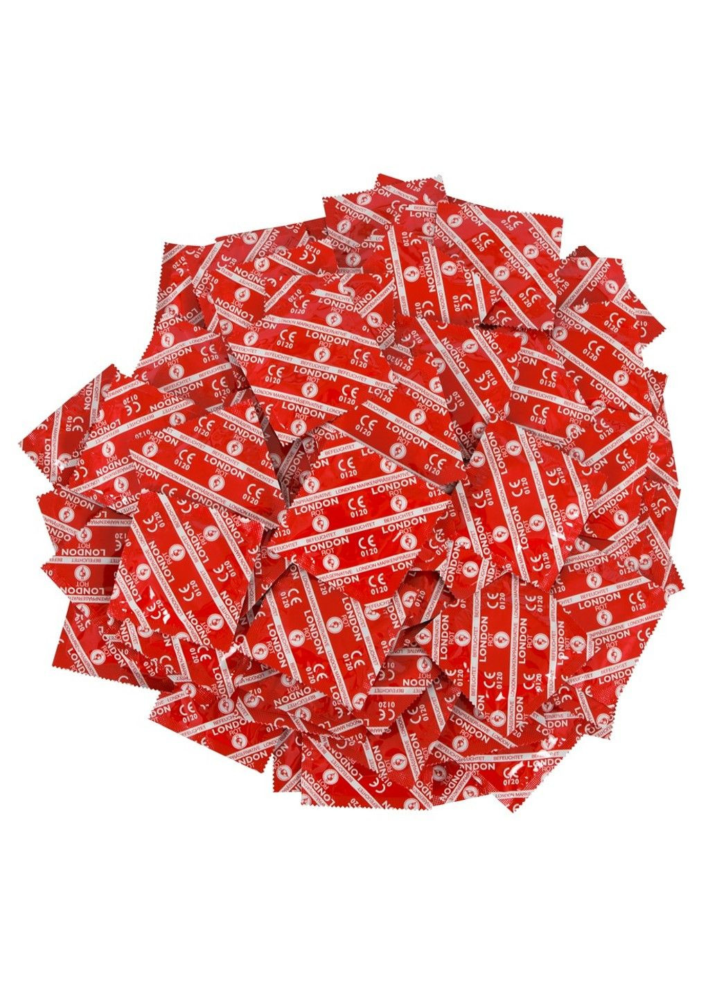 Пачка красных презервативов LONDON (100шт) No Brand (284236421)
