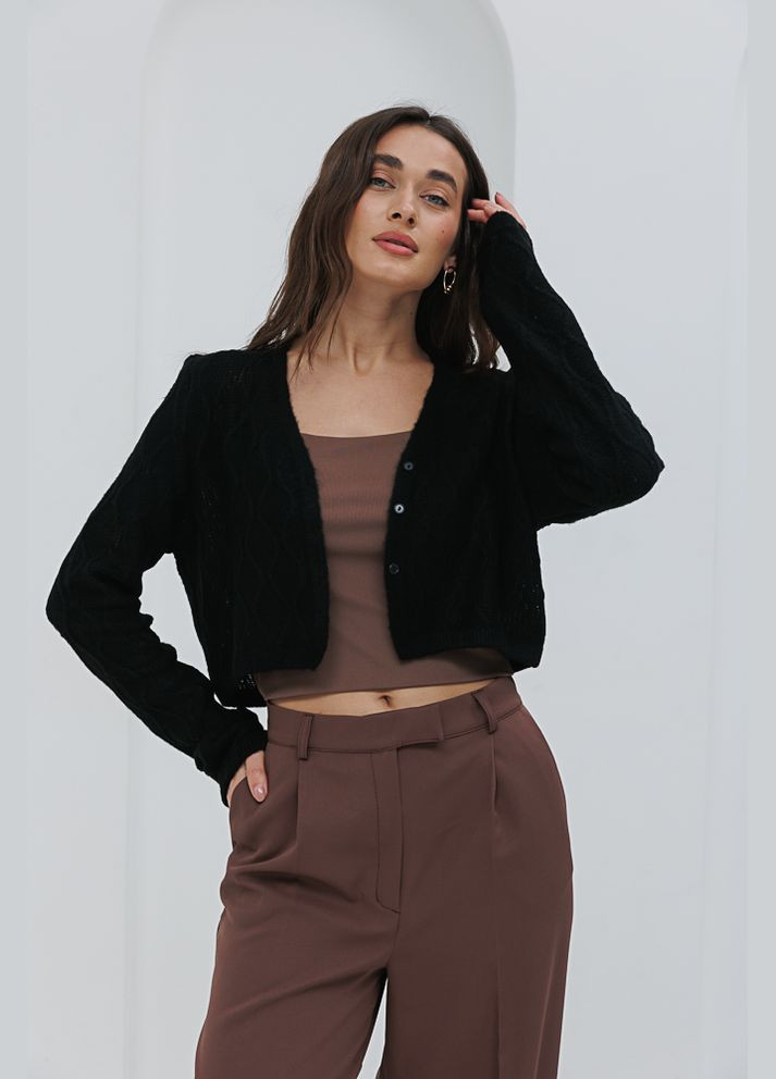 Черный демисезонный кардиган Arjen