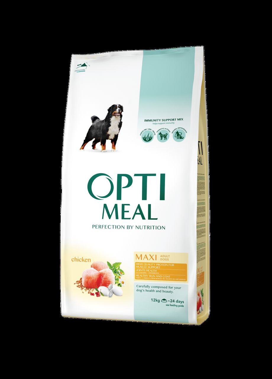 Сухой корм для собак крупных пород с Курицей 12 кг ОПТИМИЛ Optimeal (278307868)