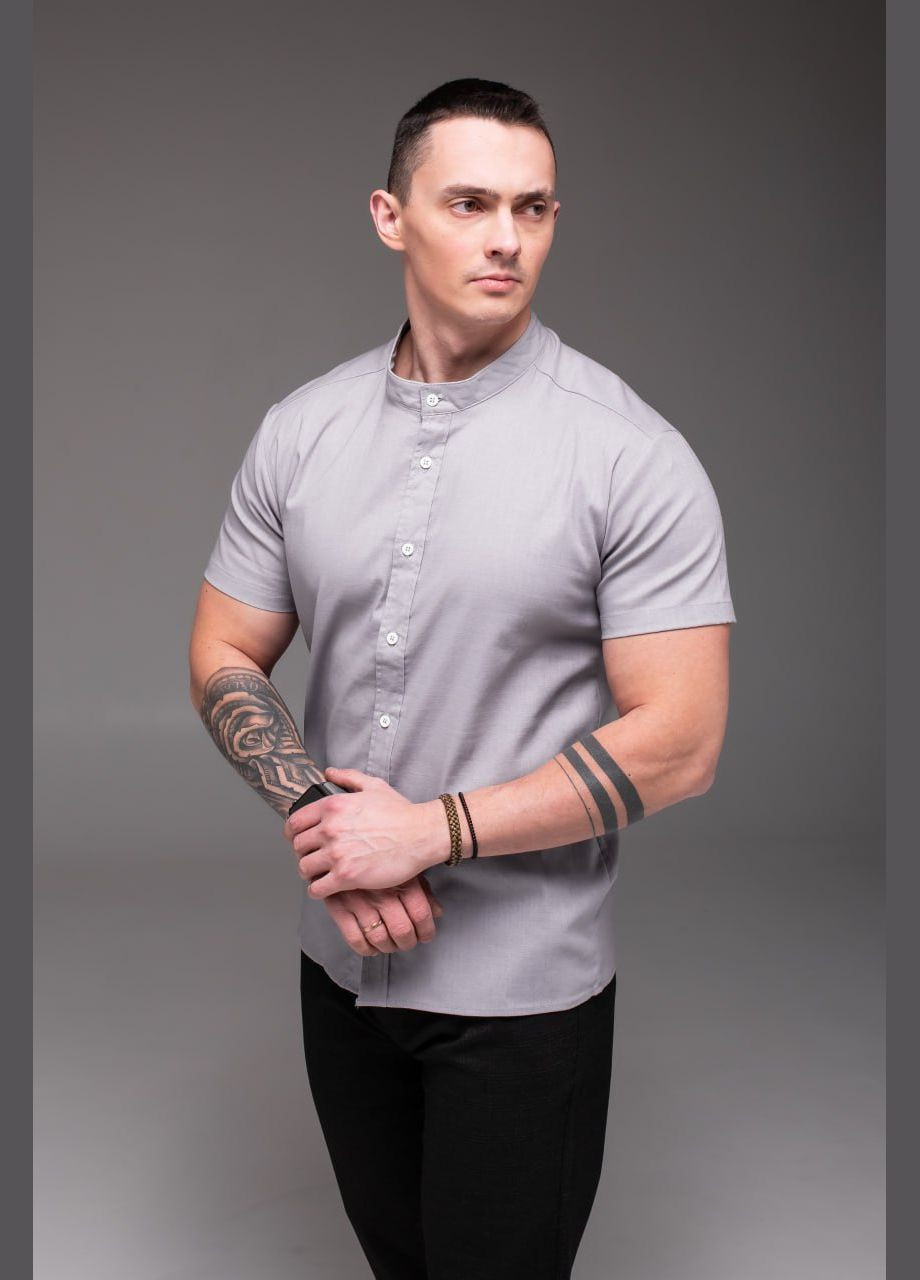 Серая рубашка No Brand