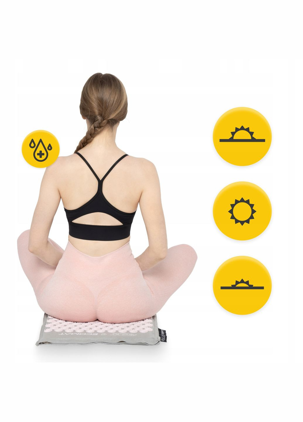 Коврик акупунктурный с подушкой Eco Mat XL Аппликатор Кузнецова Grey/Pink () 4FIZJO P-5907739313607 (275653939)