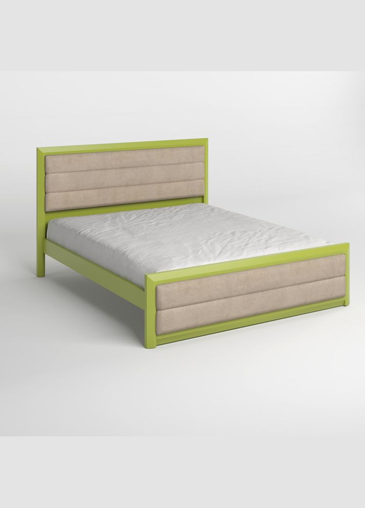 Двоспальне дерев'яне ліжко Барселона Б5 (S3050G70Y)/Аляска 23 (Бежевий) 140х190 см (MBG-13206) Mebigrand (368281474)