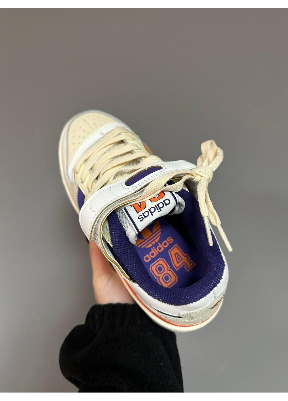 КРОССОВКИ ЖЕНСКИЕ ADIDAS FORUM LOW 84 PURPLE ORANGE АДИДАС ФОРУМ No Brand бежевые демисезоны (367168065)