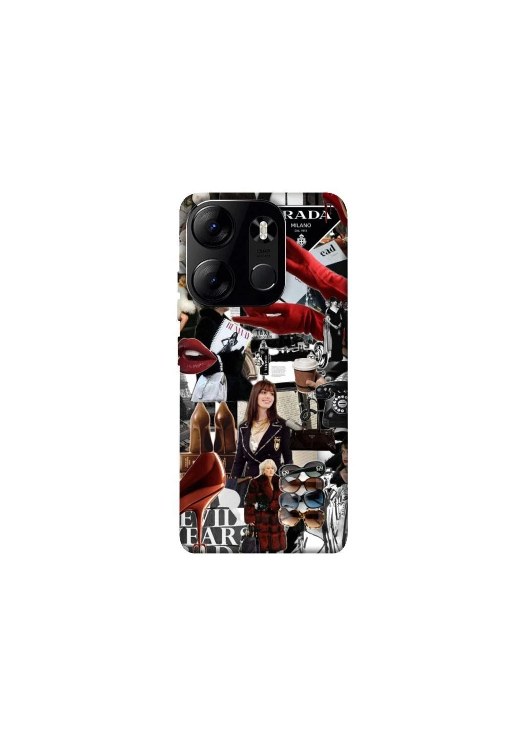 Чехол на Tecno Spark Go 2023 Fashion collage ver.13 Frontalka (393245999)