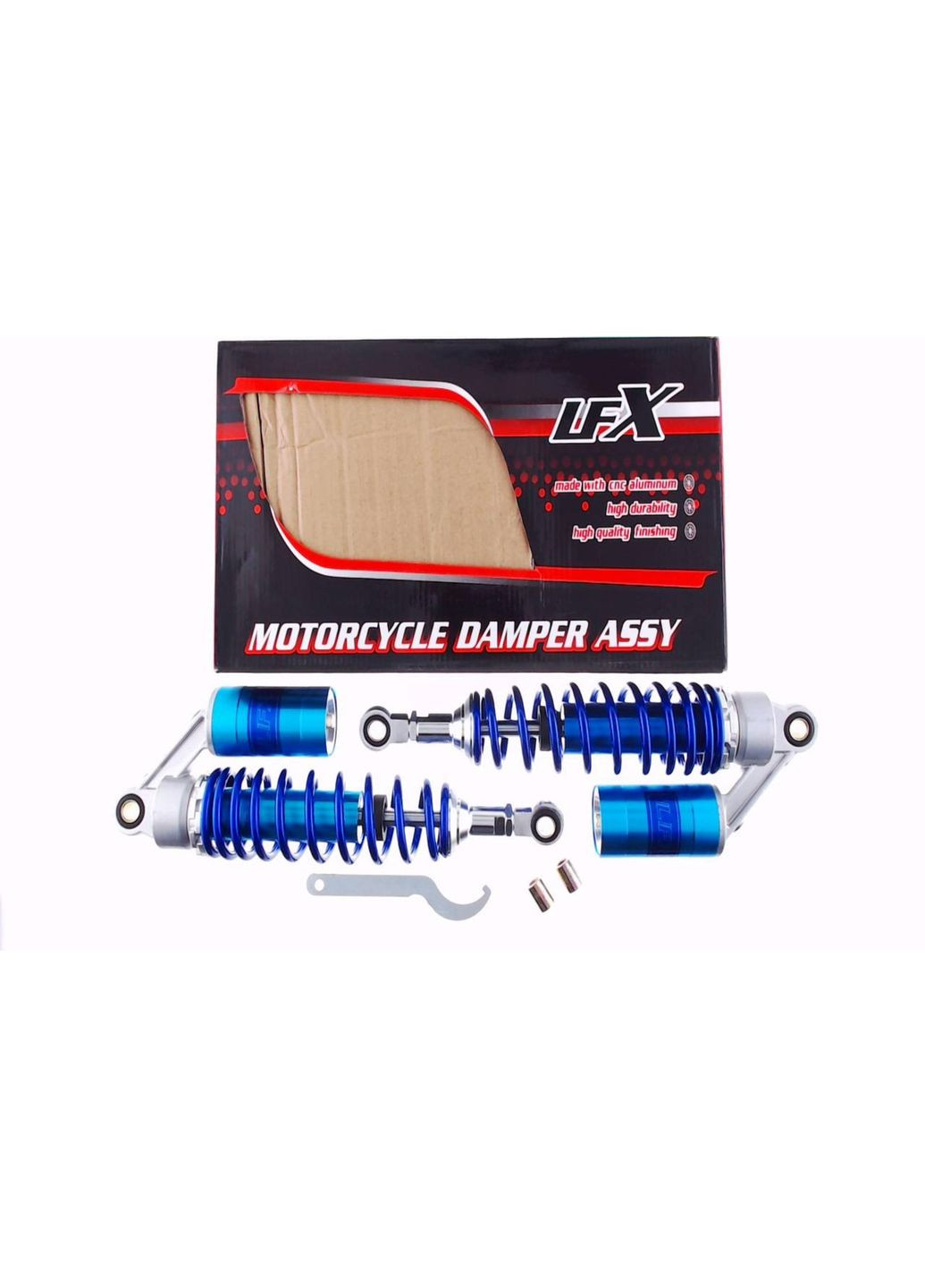 Амортизаторы (пара) Delta 330mm, газомасляные (синие) KOMATCU (mod.A) No Brand (370109107)