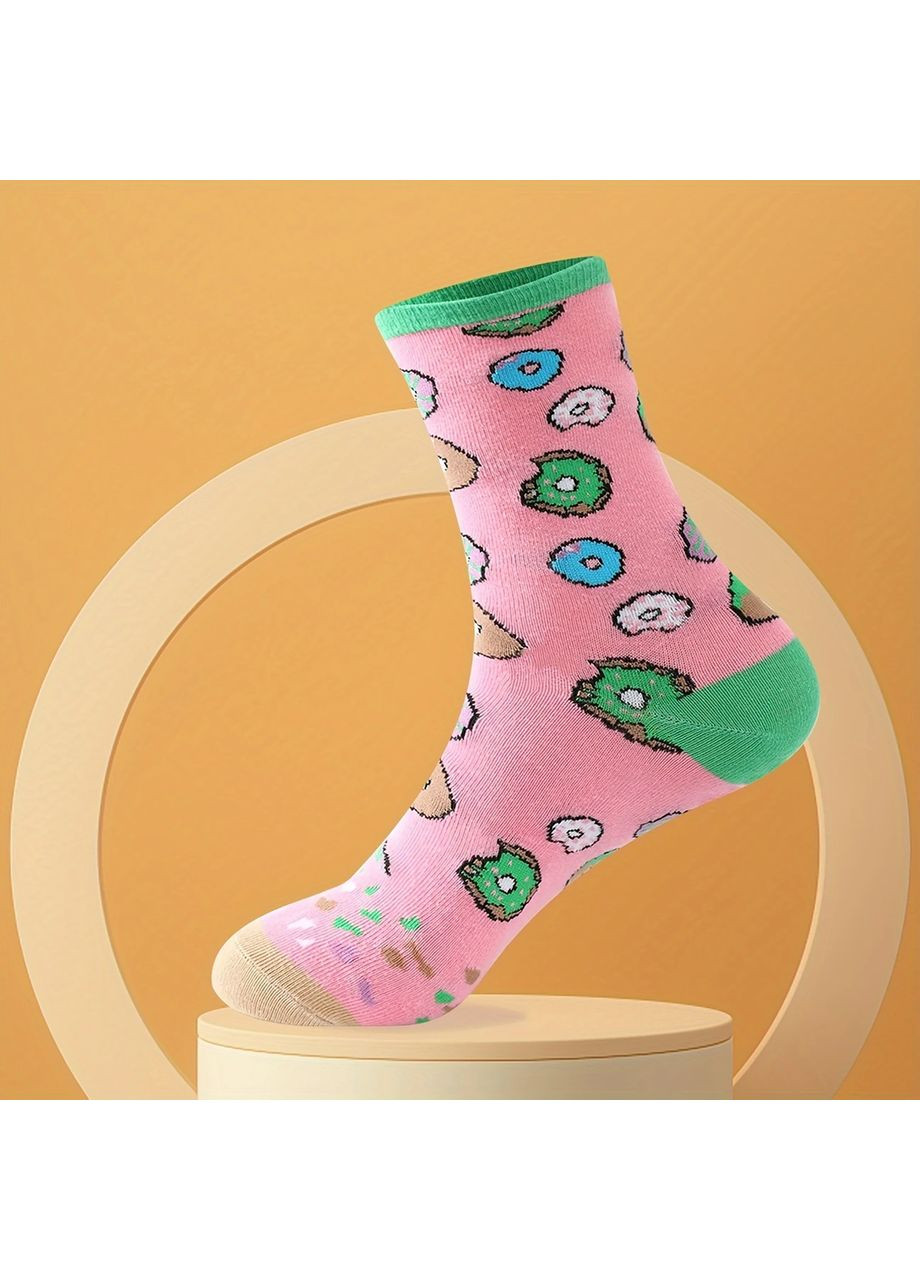 Розовые подарочные носки "пончик", 1 пара (363042358)