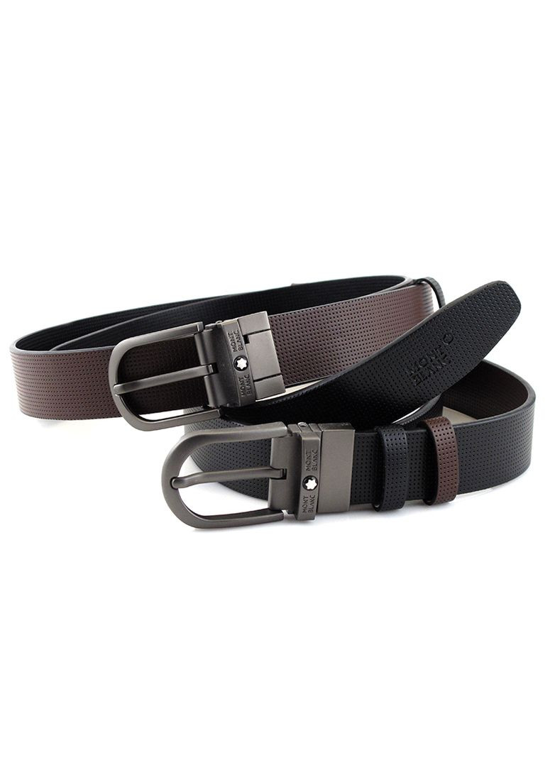 Двухсторонний кожаный ремень Mont Blanc No Brand (345646893)