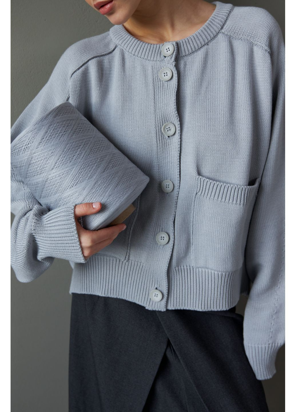 Светло-серый кардиган Merge