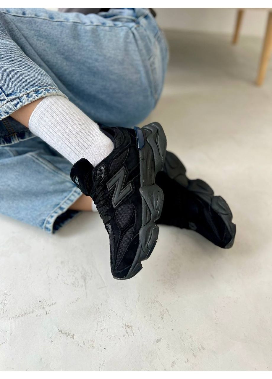 Чорні Осінні кросівки чоловічі new balance 9060 all black нью беланс 9060 No Brand