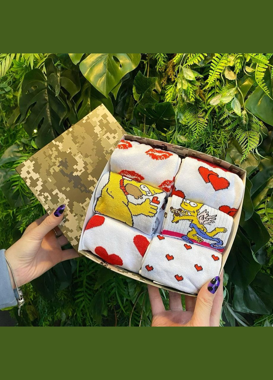 Белые бокс мужских носков 40-45 на 6 пар в подарочной коробке Vakko (307009120)