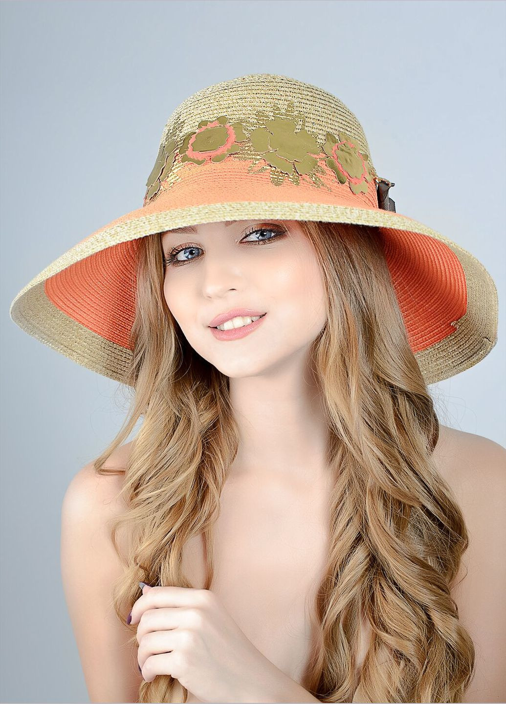 Шляпа с золотистыми цветами (SC44362) Shlyapka (306438788)