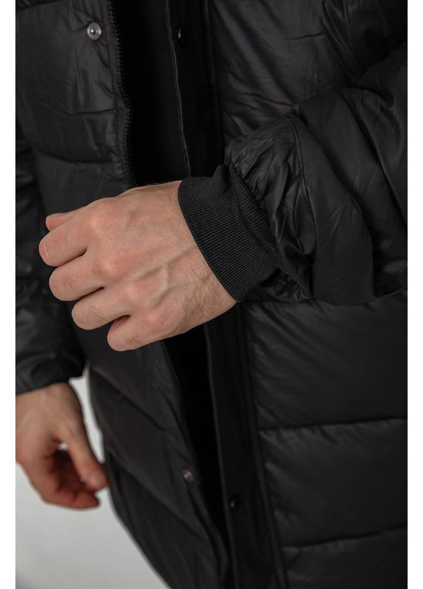 Черная зимняя куртка мужская зимняя удлиненная, 244rh76-15 Ager