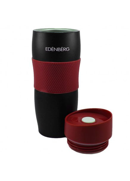 Термокружка EB-622 380 мл Термос чашка Нержавеющая сталь с силиконовым нескользящим держателем Edenberg (354823779)