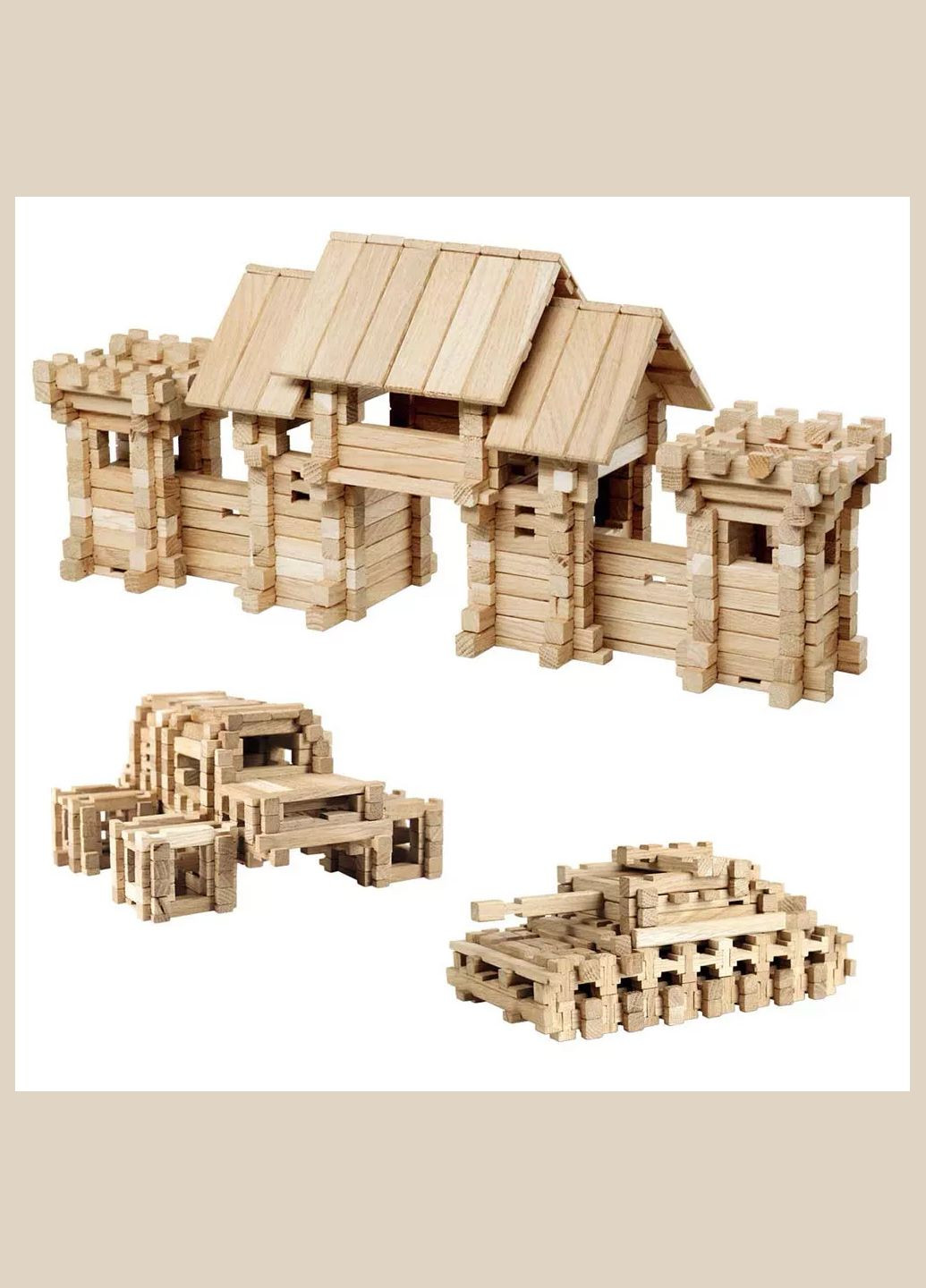 Конструктор дерев'яний В’їзна брама 296 дет (900354) Igroteco (331164043)