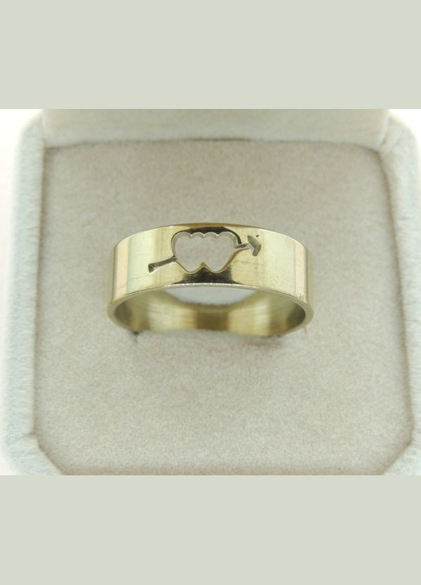 Мужское женское кольцо из нержавеющей стали Сердечка со стрелой р. 17 Fashion Jewelry (289717587)