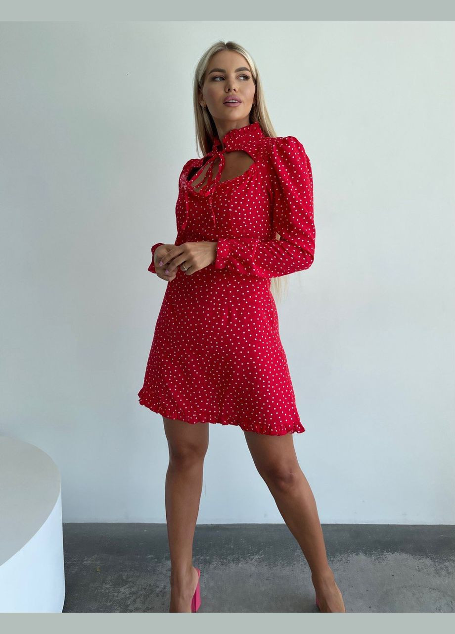 Червона жіноча сукня із софту колір червоний р.42/44 452296 New Trend