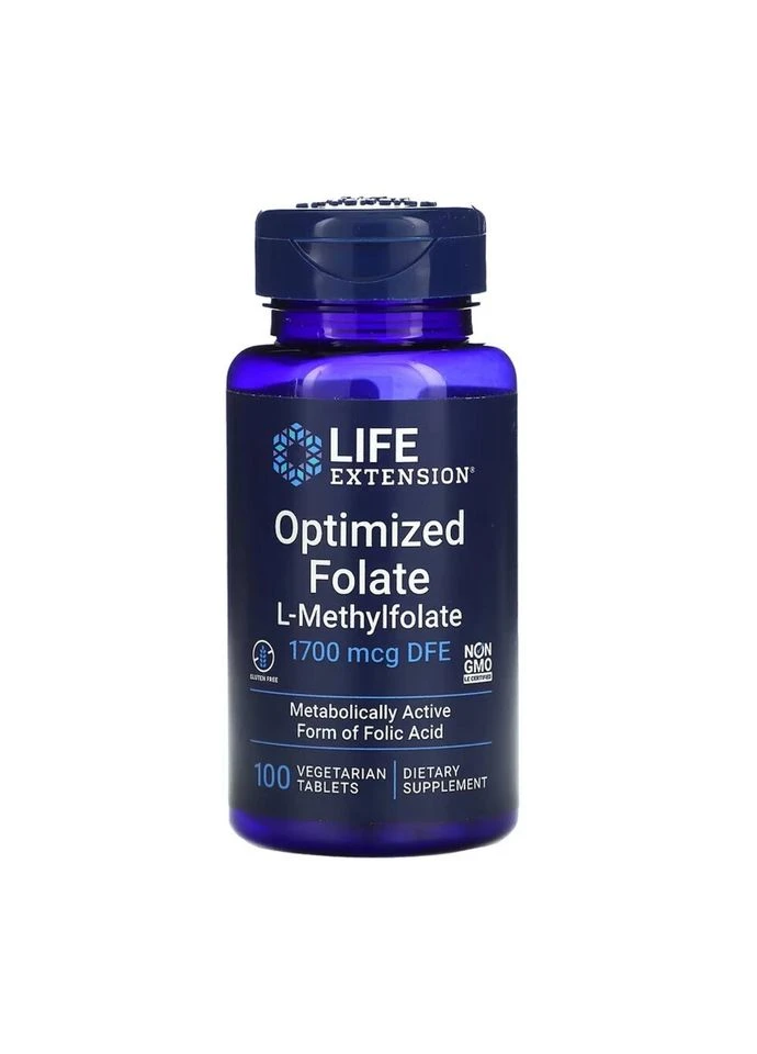 Optimized Folate 1700 mcg DFE - 100 tabs Life Extension (387653210)