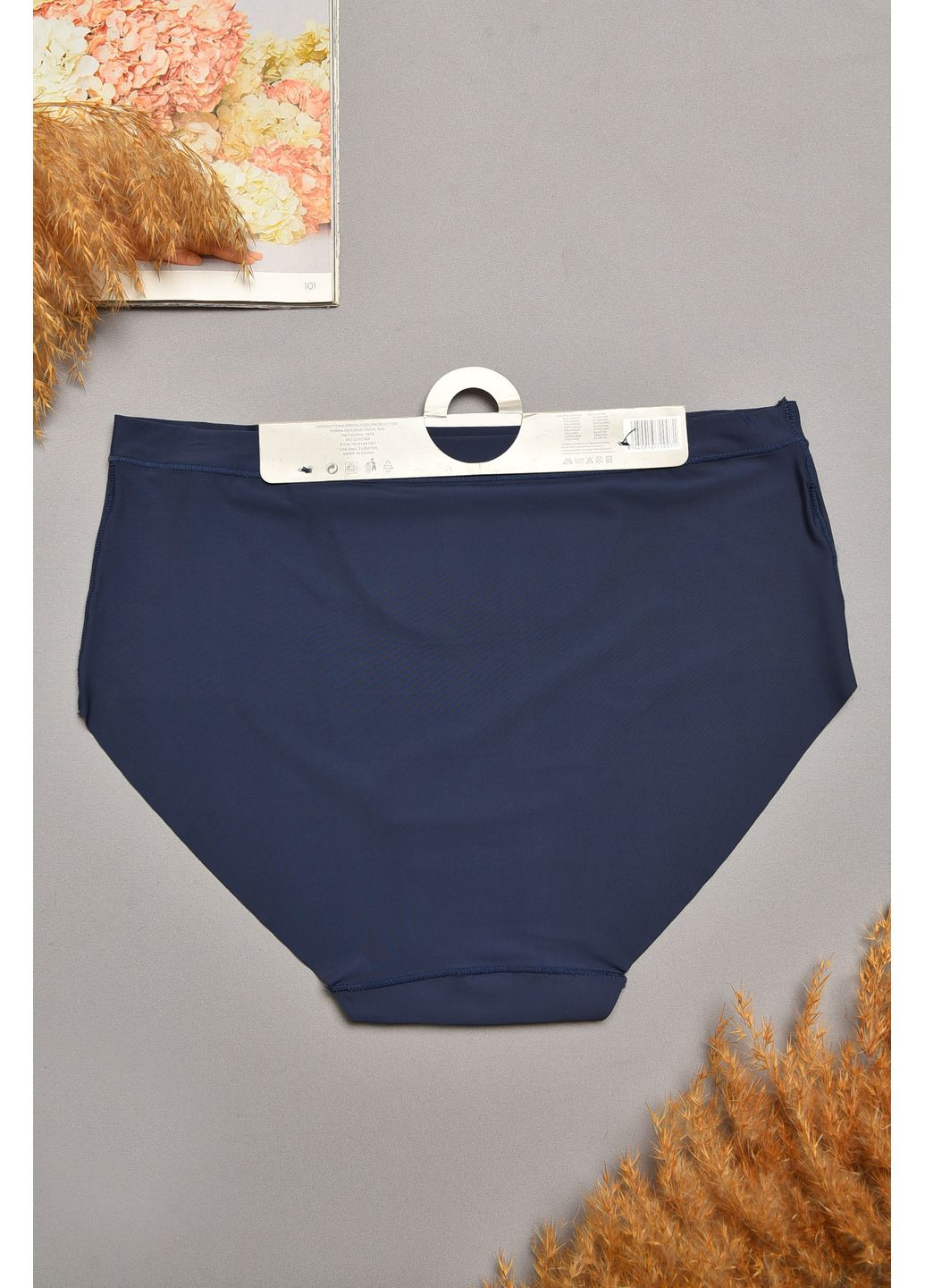 Труси жіночі напівбатальні синього кольору Let's Shop (366303315)