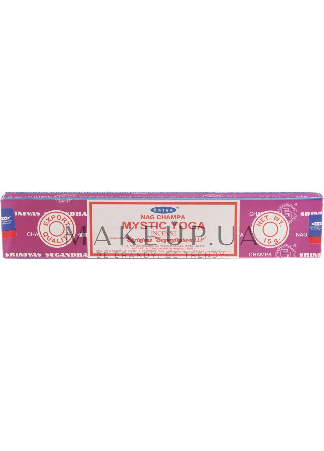 Аромат "Мистическая йога" Mystic Yoga Incense 15g (1017403-35555099) Satya (368642557)