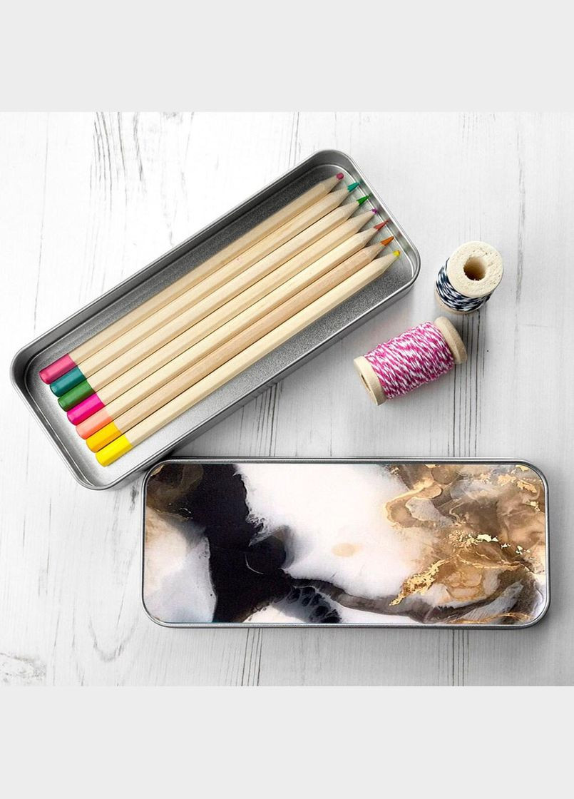 Пенал шкільний для хлопчика та дівчинки металевий картина мем арт 7*18 см Silver No Brand (309154610)