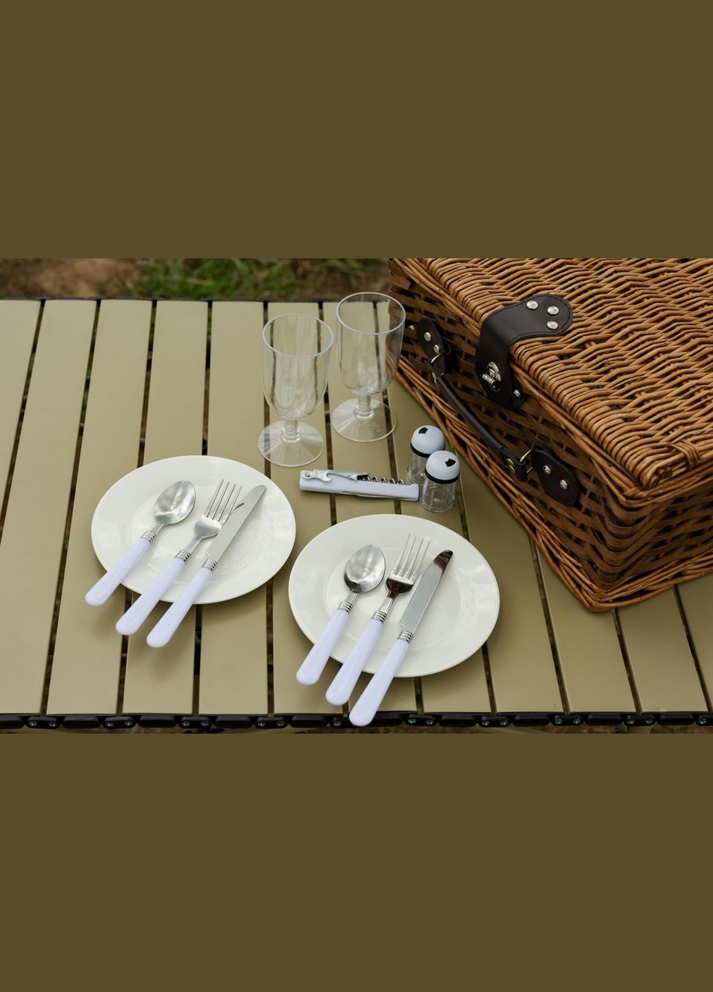 Корзина для пикника на 2 персоны 38 x 26 x 18 см LU010 LUGI (305389951)