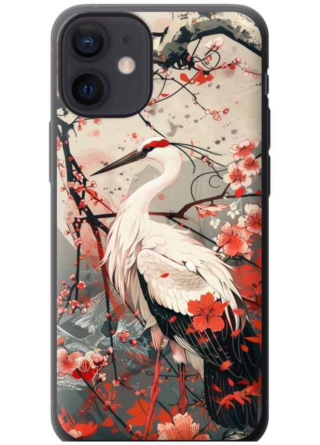 2D пластиковый чехол 'Аист в цвету сакуры' для Endorphone Apple iPhone 12 Mini (291421401)