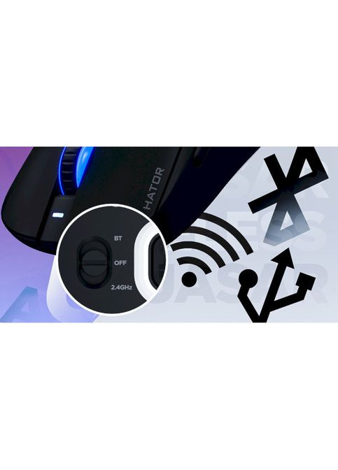 Миша HTM-730 Quasar 3 Wireless Black Hator (339080894)
