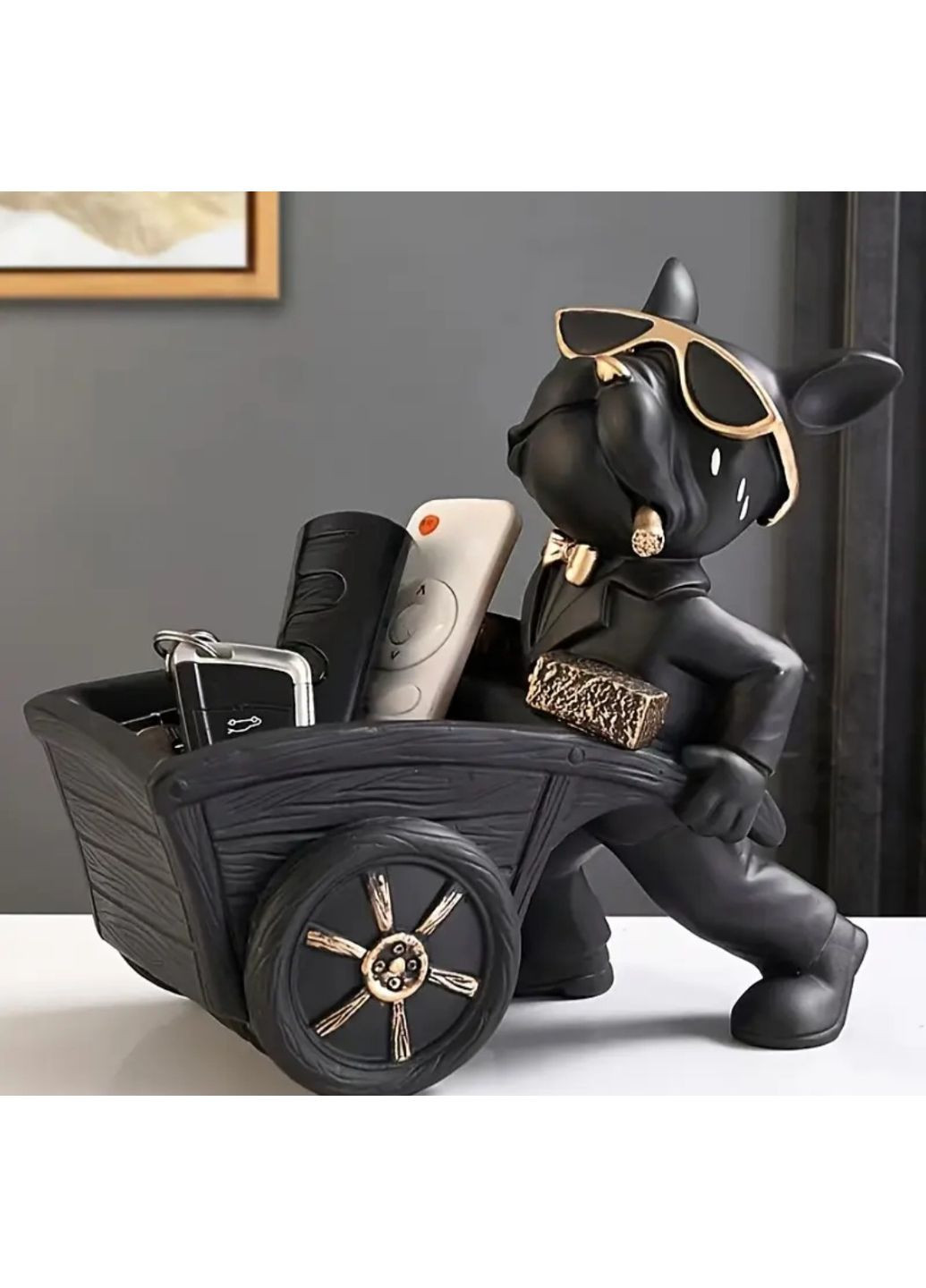 Статуэтка Бульдог Черная 22,5 см No Brand (369667007)