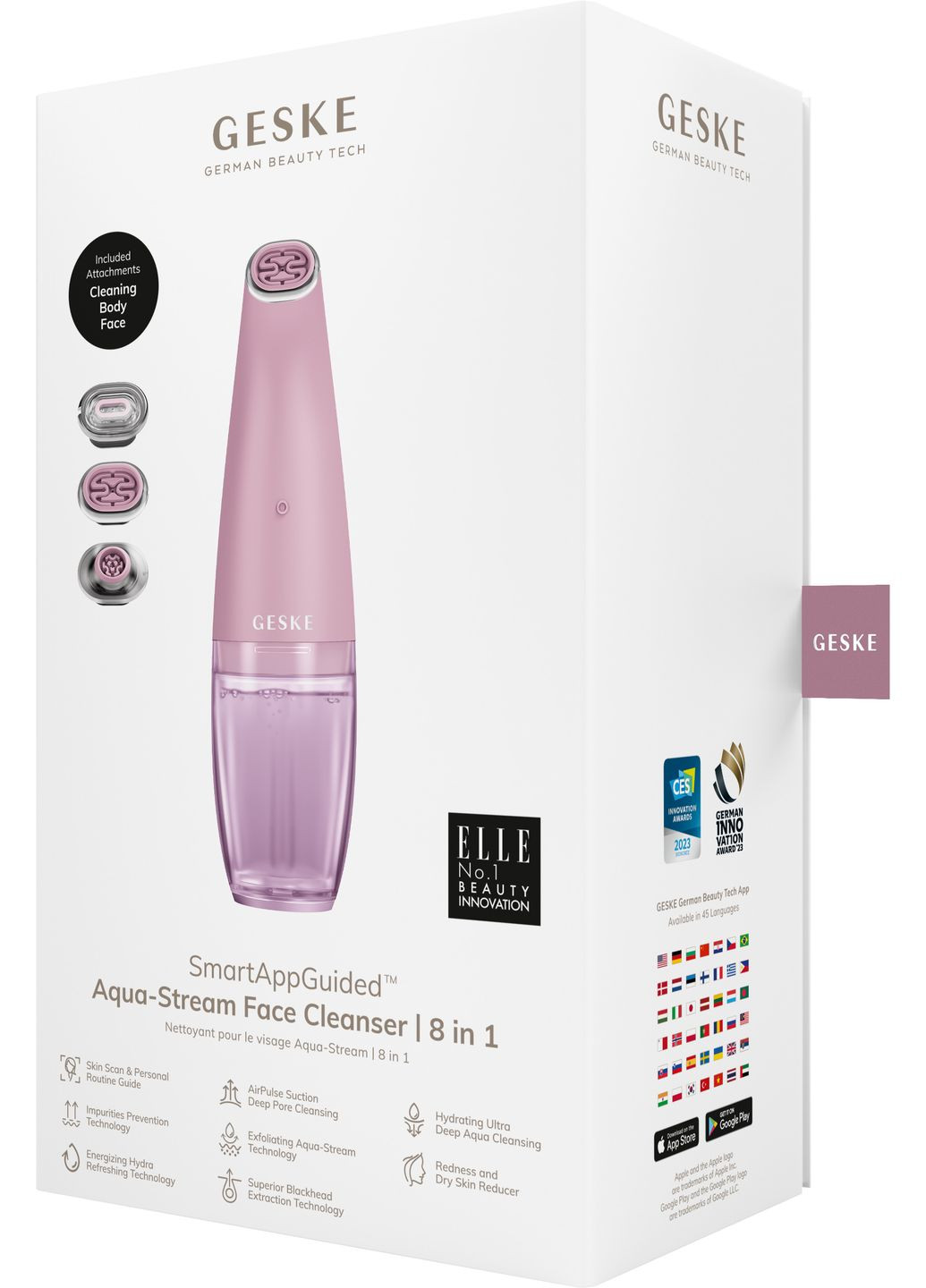 Очищуючий засіб для обличчя Aqua-Stream Face Cleanser 8в1 pink GESKE (341526208)